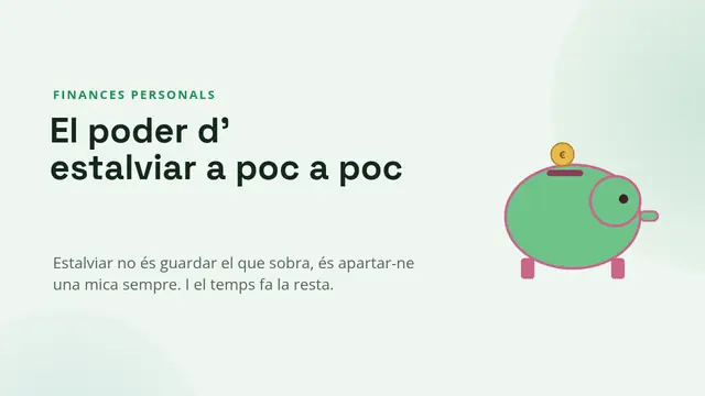 Portada de la presentació «Estalviar: metes i l'interès compost»