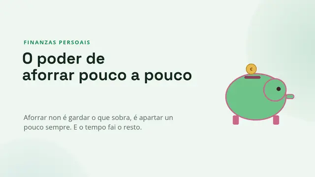 Portada da presentación «Aforrar: metas e o xuro composto»