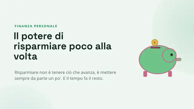 Copertina della presentazione «Risparmiare: obiettivi e interesse composto»