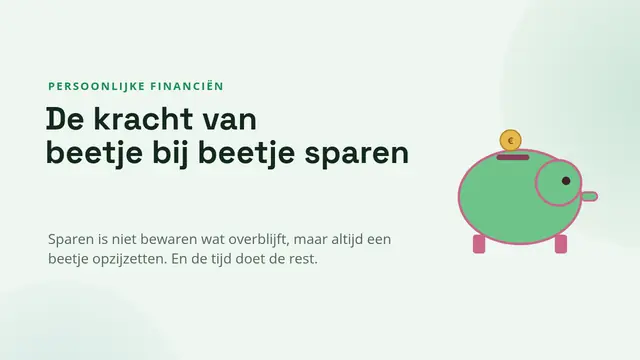 Titeldia van de presentatie ‘Sparen: doelen en samengestelde rente’