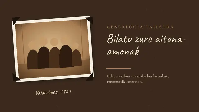 «Sepia albuma: bilatu zure aitona-amonak» aurkezpenaren azala