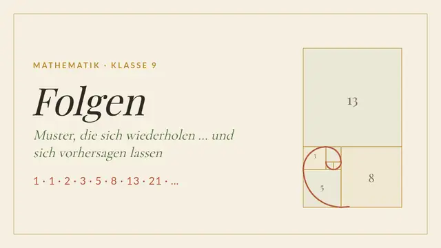 Titelfolie der Präsentation „Folgen und Muster“