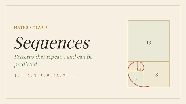 Cover of the presentation “Sequences and patterns”