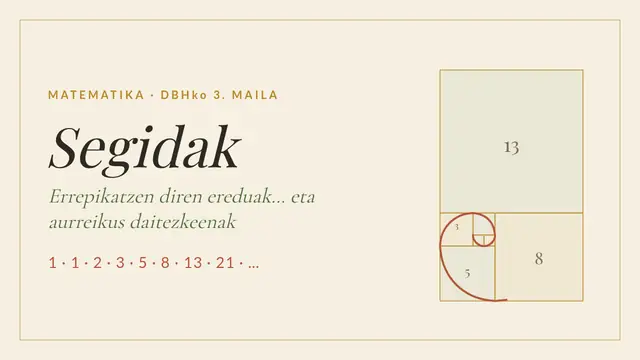 «Segidak eta ereduak» aurkezpenaren azala