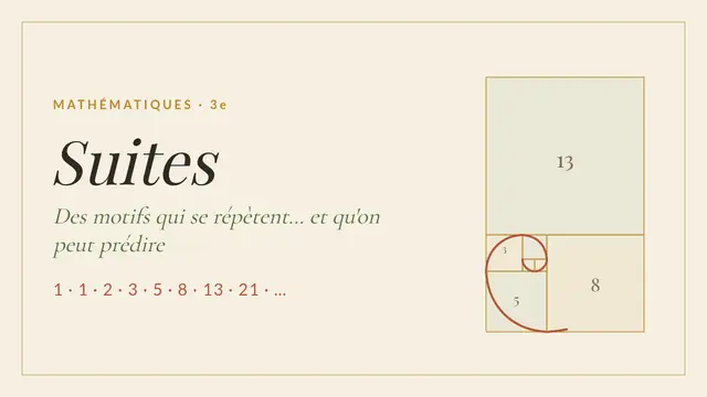 Couverture de la présentation « Suites et motifs »