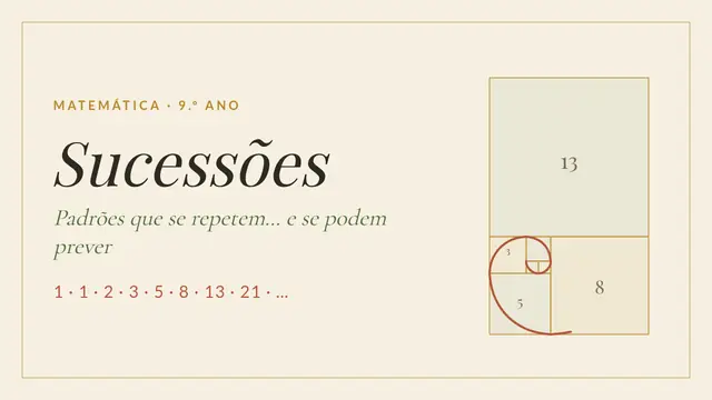 Capa da apresentação «Sequências e padrões»