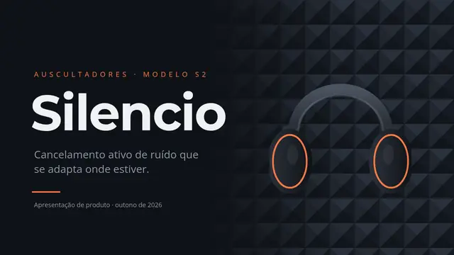 Capa da apresentação «Silencio: auscultadores com cancelamento de ruído»