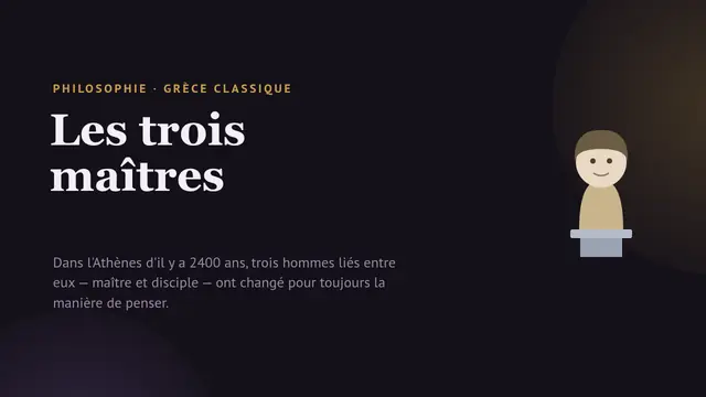 Couverture de la présentation « Socrate, Platon et Aristote »