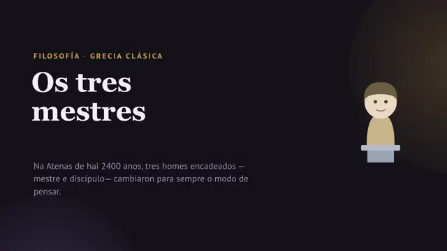 Portada da presentación «Sócrates, Platón e Aristóteles»