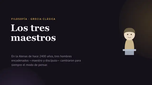 Portada de la presentación «Sócrates, Platón y Aristóteles»