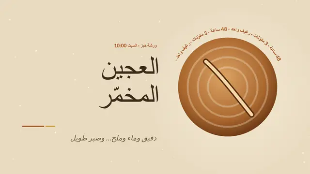 غلاف العرض التقديمي «خبز العجين المخمّر في المنزل»