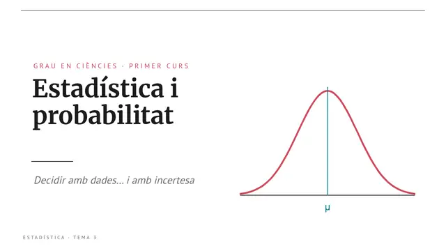 Portada de la presentació «Estadística i probabilitat»