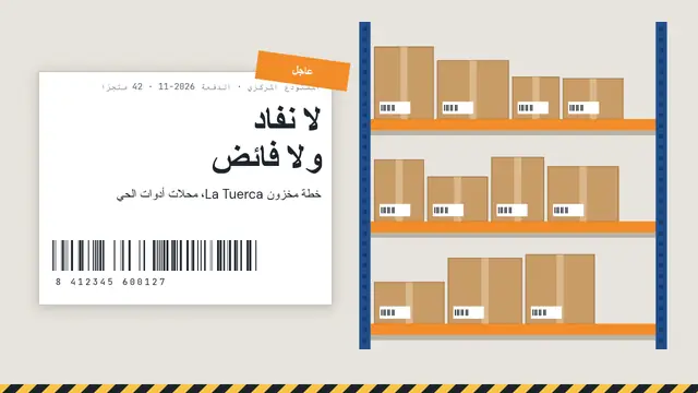 غلاف العرض التقديمي «المخزون: لا نفاد ولا فائض»