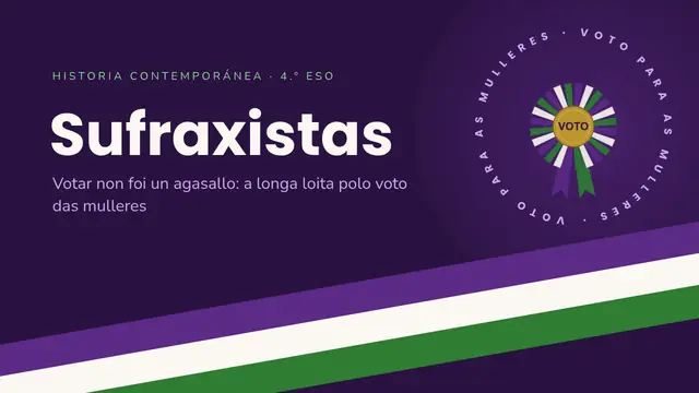 Portada da presentación «Sufraxistas: o voto da muller»