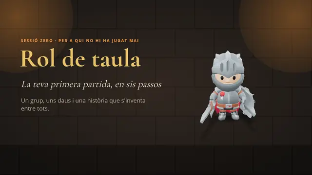 Portada de la presentació «Rol de taula: la teva primera partida»