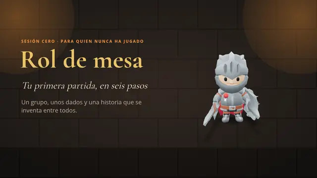 Portada de la presentación «Rol de mesa: tu primera partida»