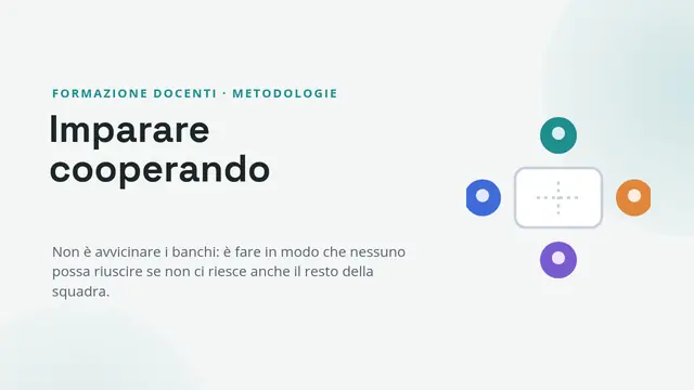 Copertina della presentazione «Formazione docenti: apprendimento cooperativo»