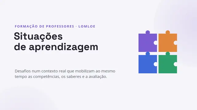 Capa da apresentação «Formação de professores: situações de aprendizagem»