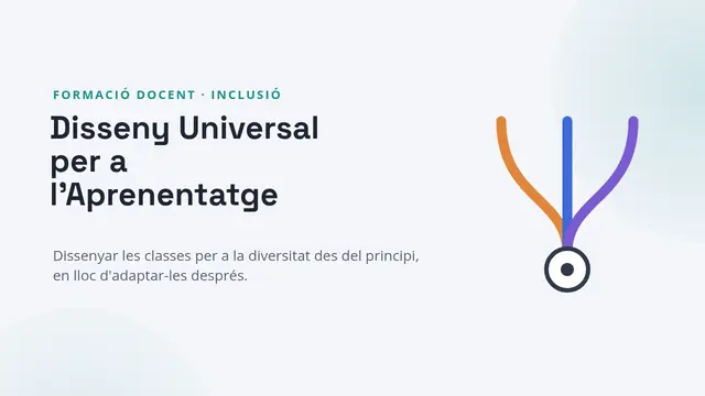Portada de la presentació «Formació docent: Disseny Universal per a l'Aprenentatge»