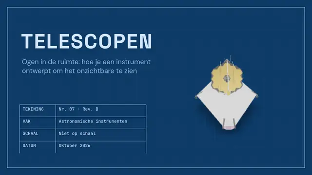 Titeldia van de presentatie ‘Telescopen: de bouwtekening’
