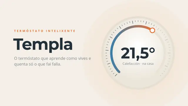 Portada da presentación «Templa: termóstato intelixente»