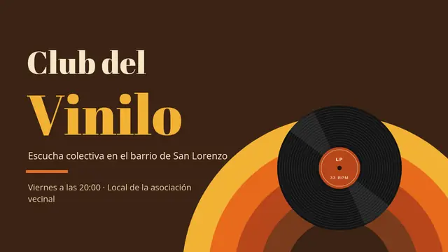 Portada de la presentación «Años 70: el club del vinilo»