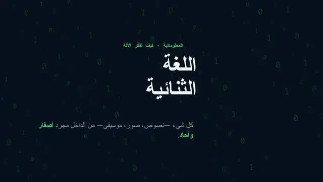 غلاف العرض التقديمي «اللغة الثنائية»