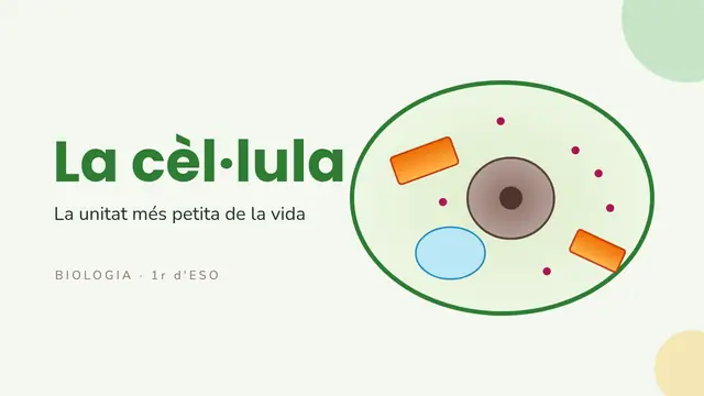 Portada de la presentació «La cèl·lula»