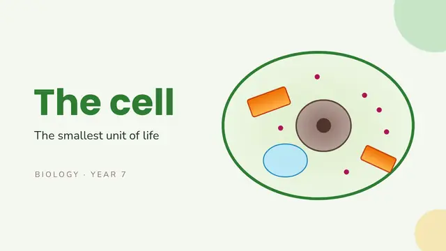 Cover of the presentation “The cell”