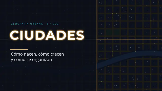 Portada de la presentación «La ciudad: cómo crece»