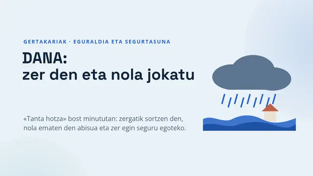 «DANA: zer den eta nola jokatu» aurkezpenaren azala