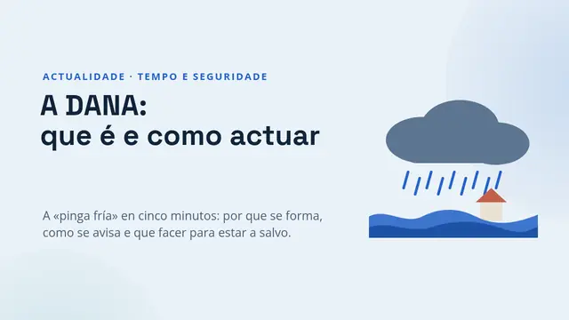 Portada da presentación «A DANA: que é e como actuar»