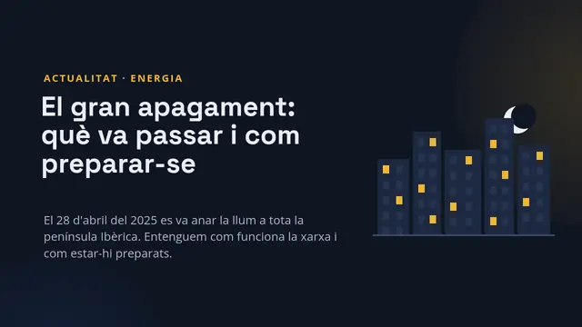 Portada de la presentació «El gran apagament elèctric: què va passar i com preparar-se»