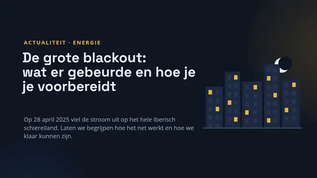Titeldia van de presentatie ‘De grote stroomstoring: wat er gebeurde en hoe je je voorbereidt’