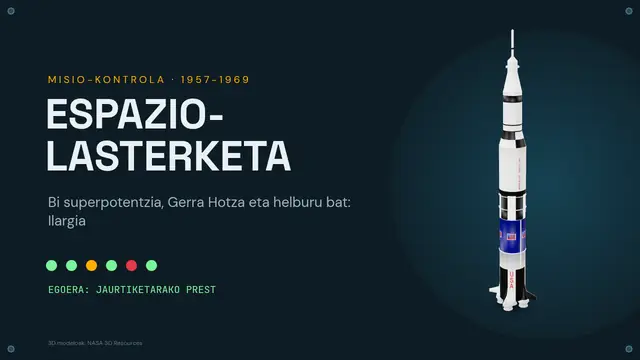 «Espazio-lasterketa» aurkezpenaren azala
