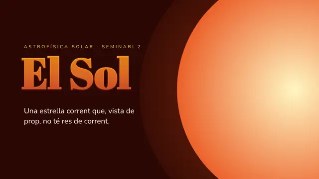 Portada de la presentació «El Sol, una estrella de prop»