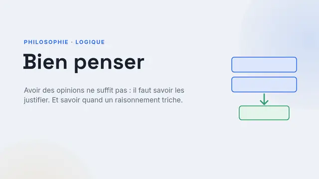 Couverture de la présentation « Bien penser : arguments et sophismes »