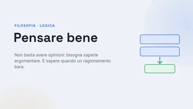Copertina della presentazione «Pensare bene: argomenti e fallacie»