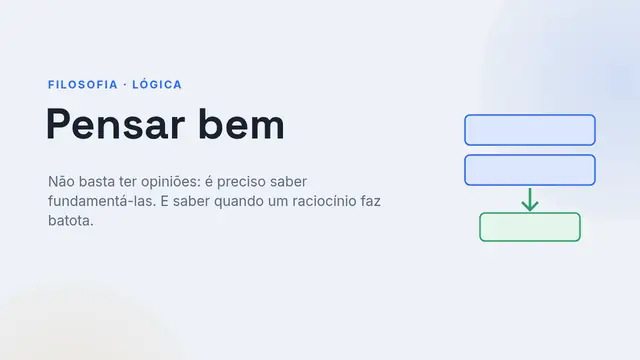Capa da apresentação «Pensar bem: argumentos e falácias»