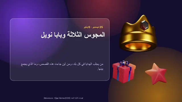 غلاف العرض التقديمي «المجوس الثلاثة وبابا نويل»