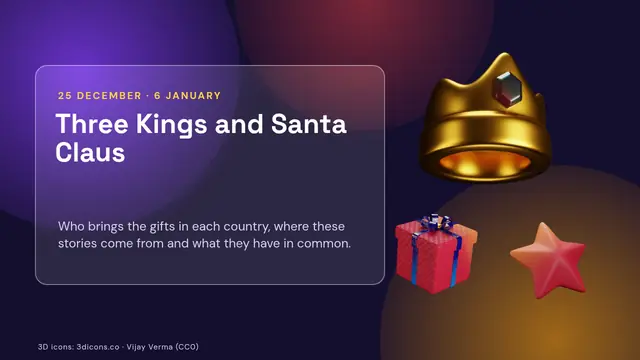Cover of the presentation “Three Kings and Santa Claus”