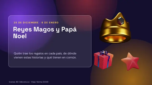 Portada de la presentación «Reyes Magos y Papá Noel»