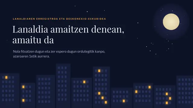 «Lanaldiaren erregistroa eta deskonexioa» aurkezpenaren azala