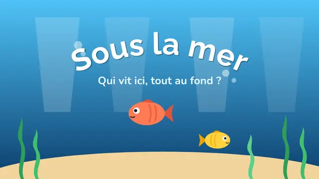 Couverture de la présentation « Sous la mer »