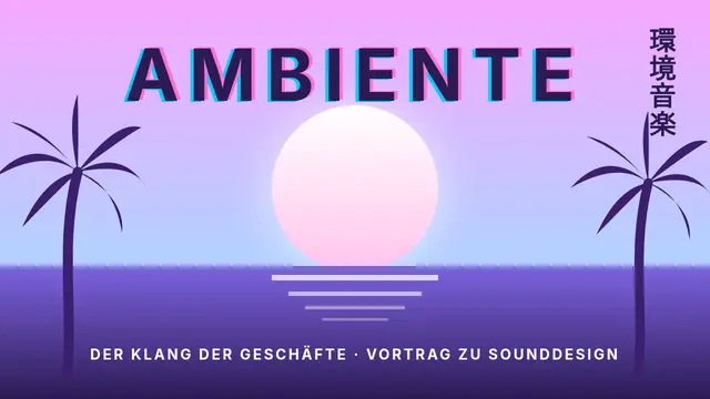 Titelfolie der Präsentation „Vaporwave: die Musik in Geschäften“