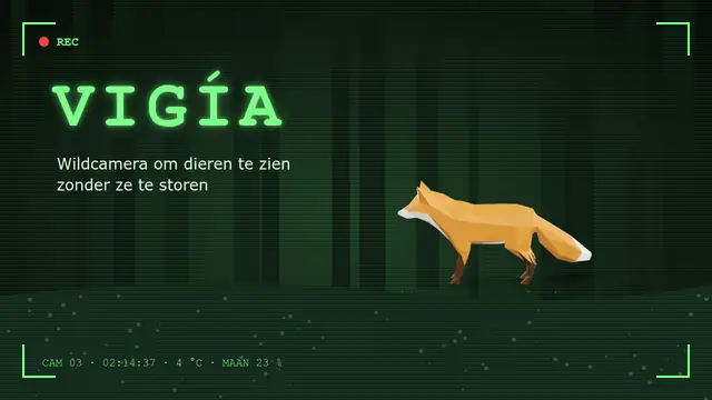 Titeldia van de presentatie ‘Vigía: wildcamera’
