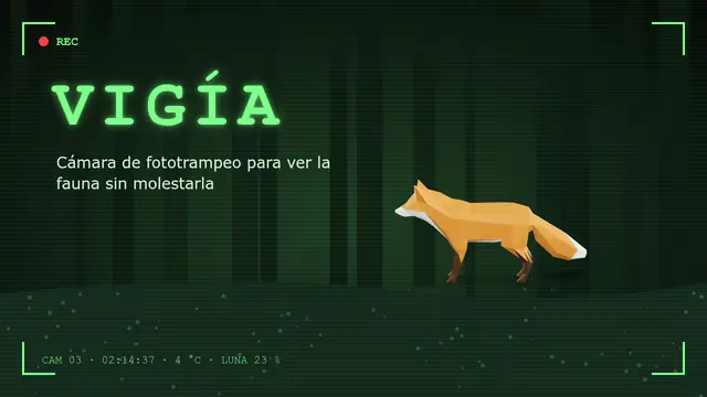 Portada de la presentación «Vigía: cámara de fototrampeo»