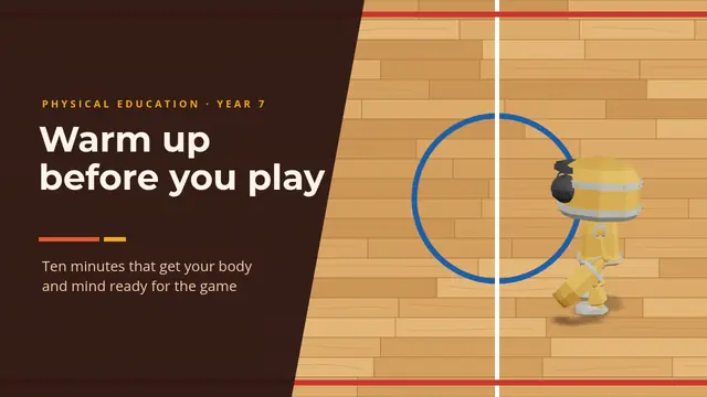 Cover of the presentation “Warming up before playing”