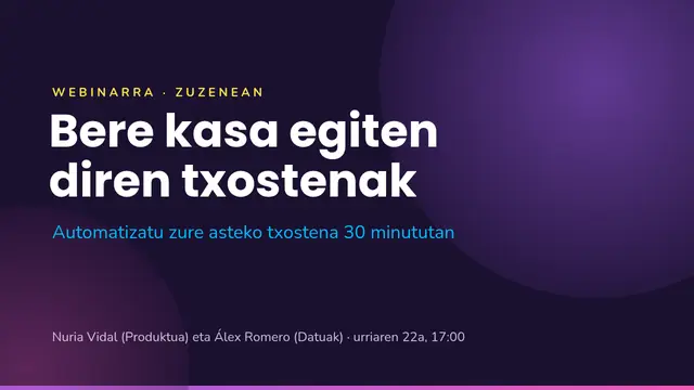 «Webinarra» aurkezpenaren azala