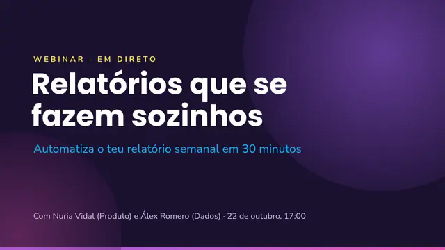 Capa da apresentação «Webinar»